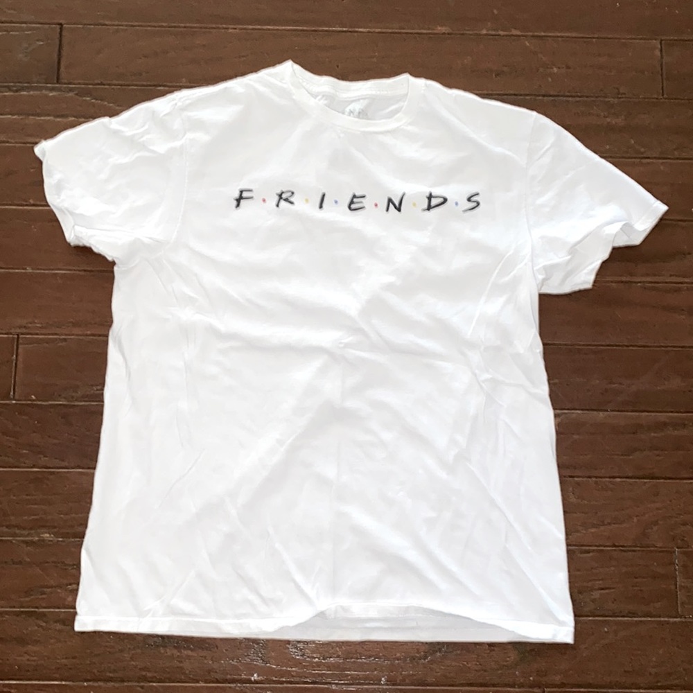 FRIENDS white tee shirt sz Large